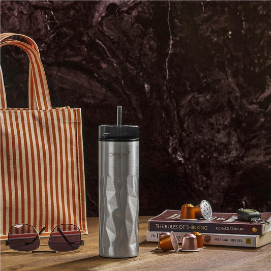 Serendipio Fire & Ice Stainless Steel & Plastic 2-In-1 Tumbler - 435ml