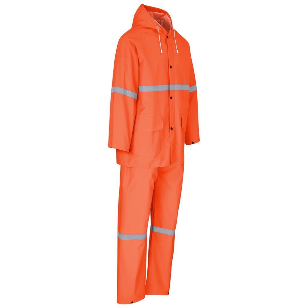 Light Duty Tornado Hi-Viz Reflective Rubberised Rainsuit - Orange