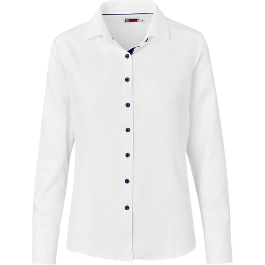 Ladies Long Sleeve Casablanca Shirt - Navy