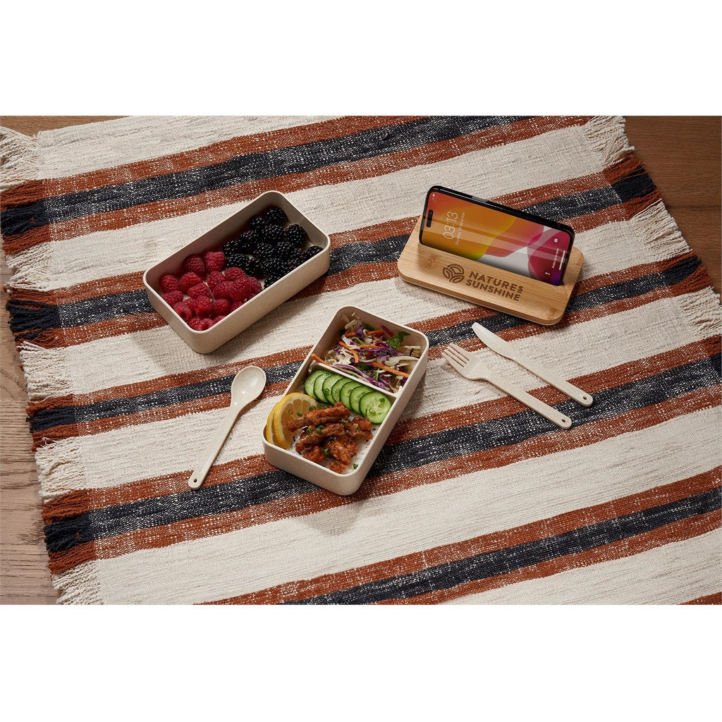 Okiyo Dura Wheat Straw & Bamboo Lunch Box Set