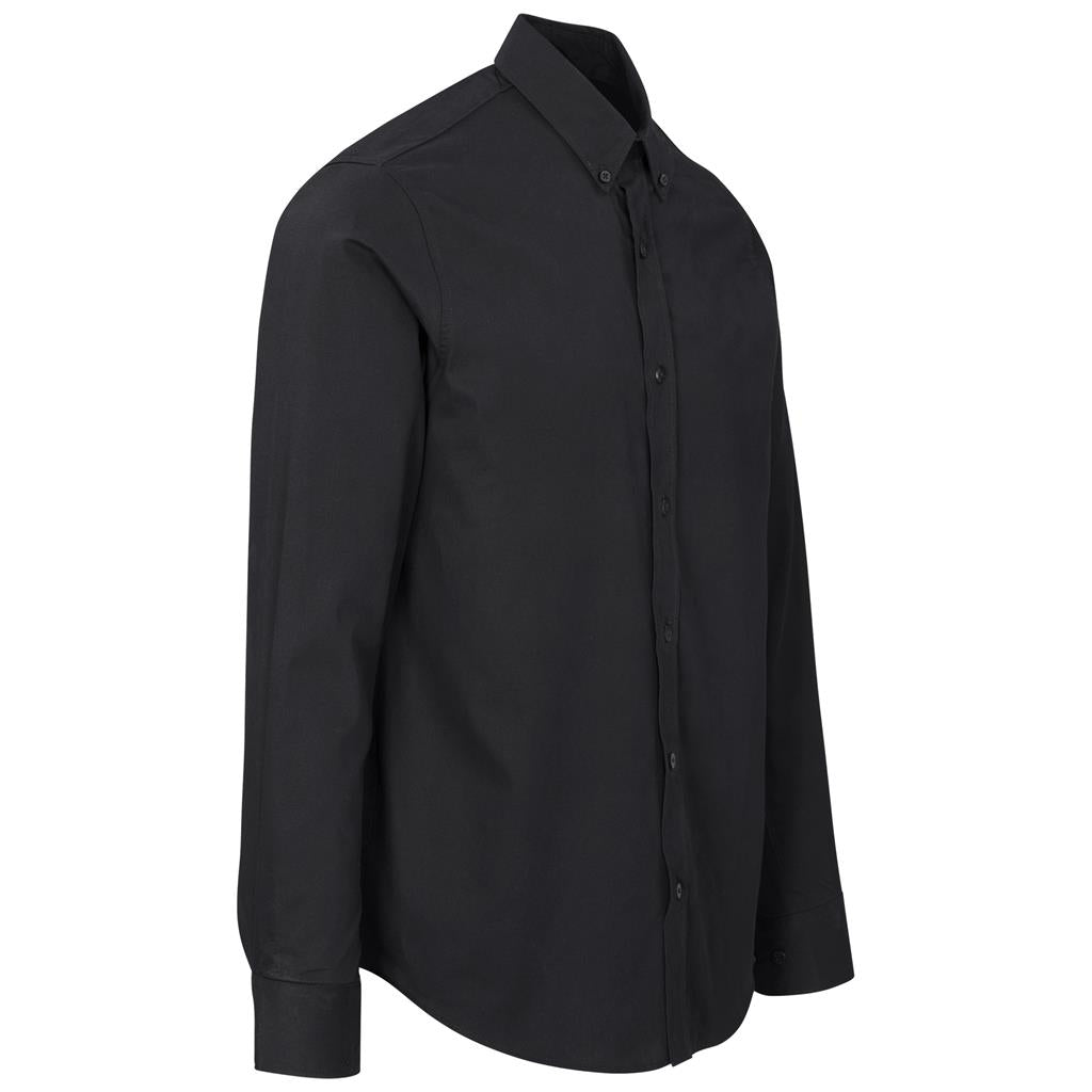 Mens Long Sleeve Cotton Twill Moderna  Golf Shirt