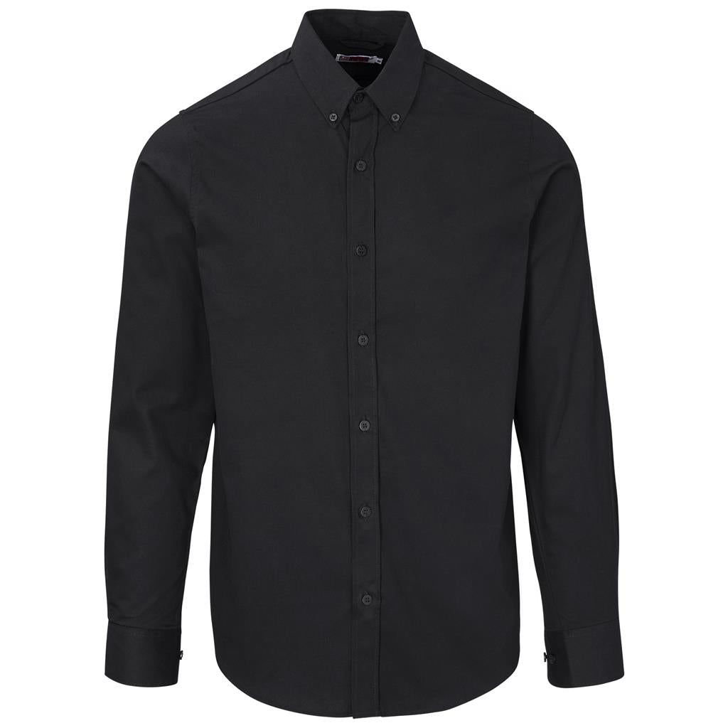 Mens Long Sleeve Cotton Twill Moderna  Golf Shirt