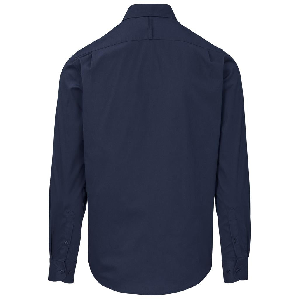 Mens Long Sleeve Cotton Twill Moderna  Golf Shirt