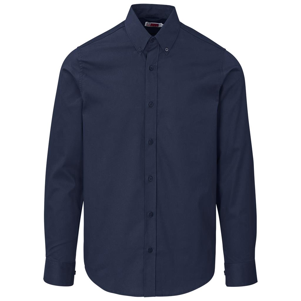 Mens Long Sleeve Cotton Twill Moderna  Golf Shirt