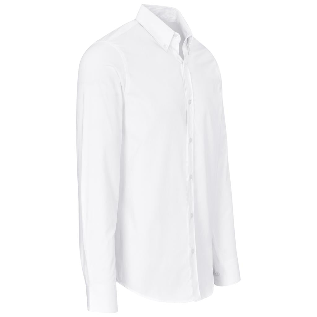 Mens Long Sleeve Cotton Twill Moderna  Golf Shirt