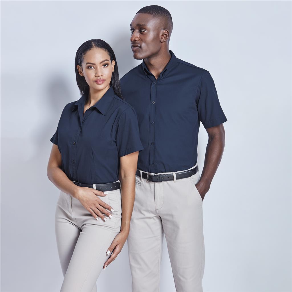 Mens Short Sleeve Cotton Twill Moderna Golf Shirt