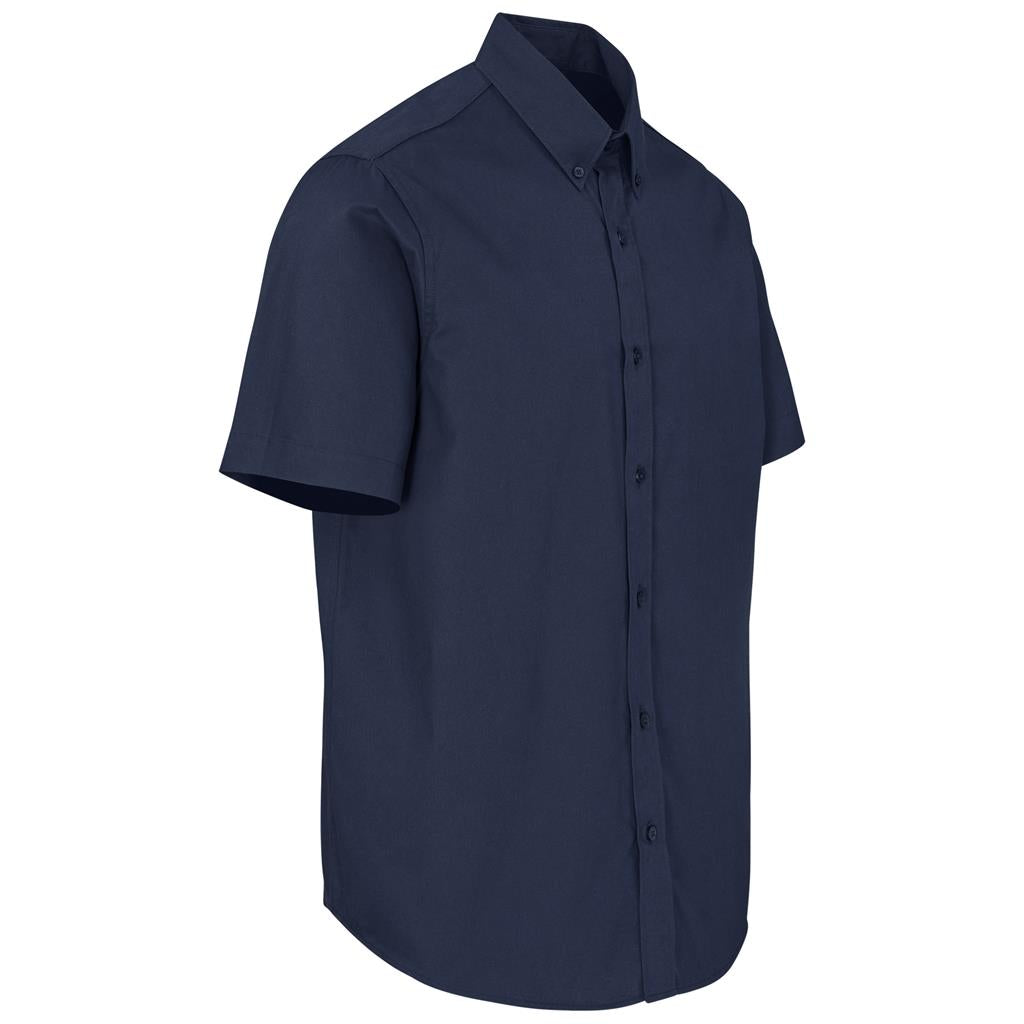 Mens Short Sleeve Cotton Twill Moderna Golf Shirt