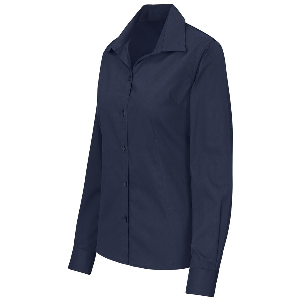 Ladies Long Sleeve Cotton Twill Moderna Golf Shirt