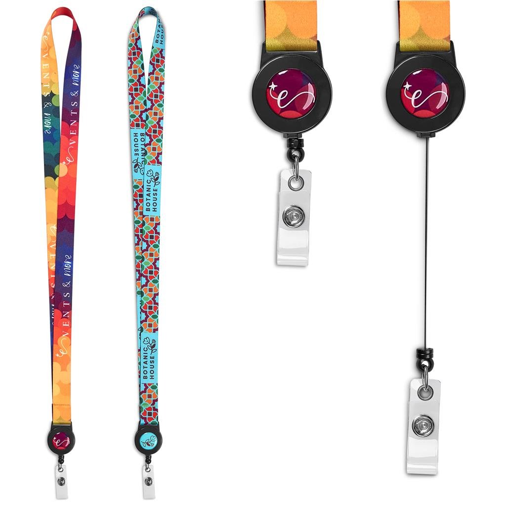 Altitude Badge Reel Double-Sided Satin Lanyard