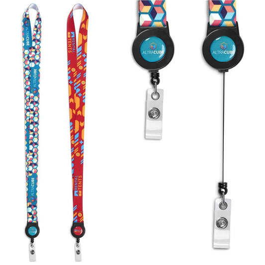 Altitude Badge Reel Single-Sided Satin Lanyard